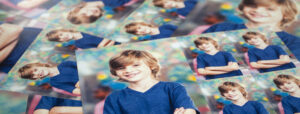 Pile of school photo package prints on lustre photo paper