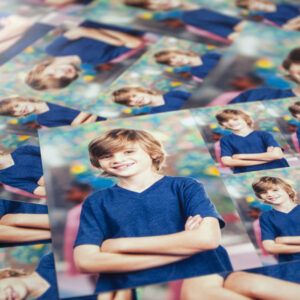 Pile of school package prints on lustre photo paper